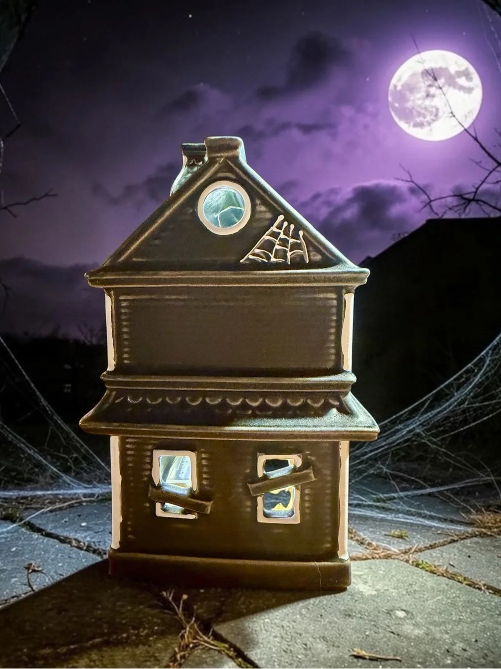 Pottery Barn Ceramic Haunted House ~ Large Version 🎃